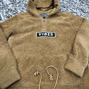 Brooklyn‎ Cloth Fuzzy 1/4 Zip Fleece Small. "vibes"